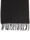 Small Solid Merino Wool Muffler Black - MULBERRY - BALAAN 9