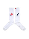 Rose Raven Socks White - THOM BROWNE - BALAAN 2