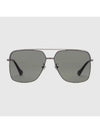 low nose bridge fit sunglasses ruthenium gray metal 691357I33308112 - GUCCI - BALAAN 1