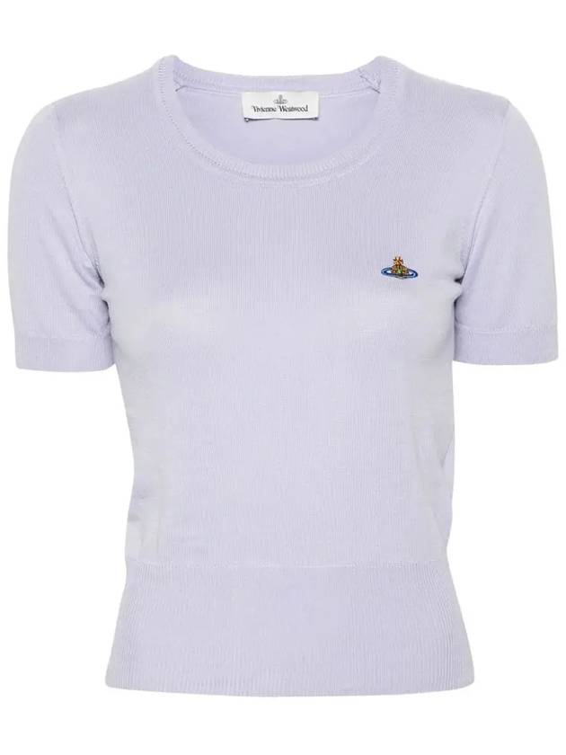 Bea Embroidery Logo Knit Top Lavender - VIVIENNE WESTWOOD - BALAAN 2