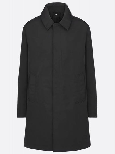 CD Icon Oman Cotton Blend Trench Coat Black - DIOR - BALAAN 2