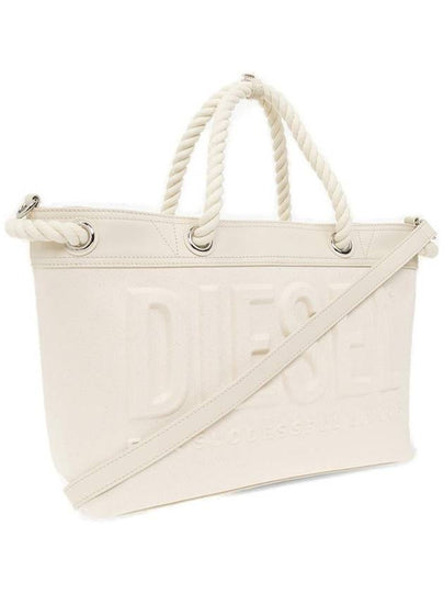 Rope Handle Medium Denim Tote Bag White - DIESEL - BALAAN 2