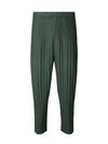 Homme Plissé Pleated Basic BaGGy Pants Dark Green - ISSEY MIYAKE - BALAAN 1