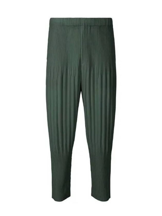 Issey Miyake Homme Plissé Pleated Basic Baggy Pants Dark Green - ISSEY MIYAKE - BALAAN 1