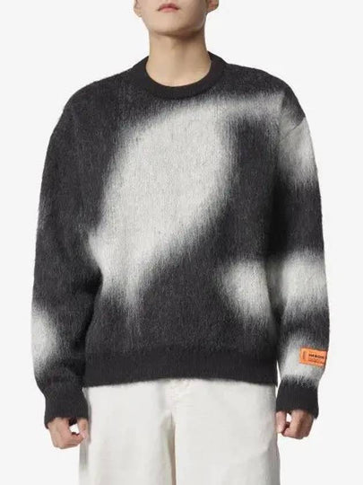 All Over Print Crewneck Knit Top Black - HERON PRESTON - BALAAN 2