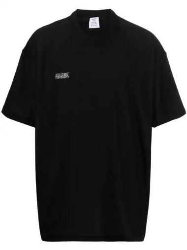 Inside Out Logo Short Sleeve T-Shirt Black - VETEMENTS - BALAAN 1