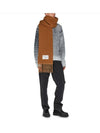 Logo Patch Fringe Muffler Brown - ACNE STUDIOS - BALAAN 6