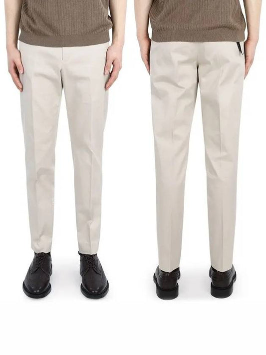 Cotton Straight Pants Beige - PT01 - BALAAN 2