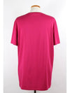 Embroidered Logo Short Sleeve Tee Pink XL - BURBERRY - BALAAN 5