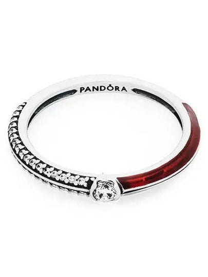 Me Pave Dual Ring Silver Red - PANDORA - BALAAN 2