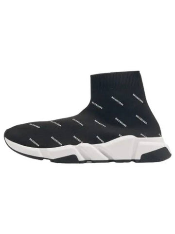 speed trainer sneakers black white running shoes - BALENCIAGA - BALAAN 1