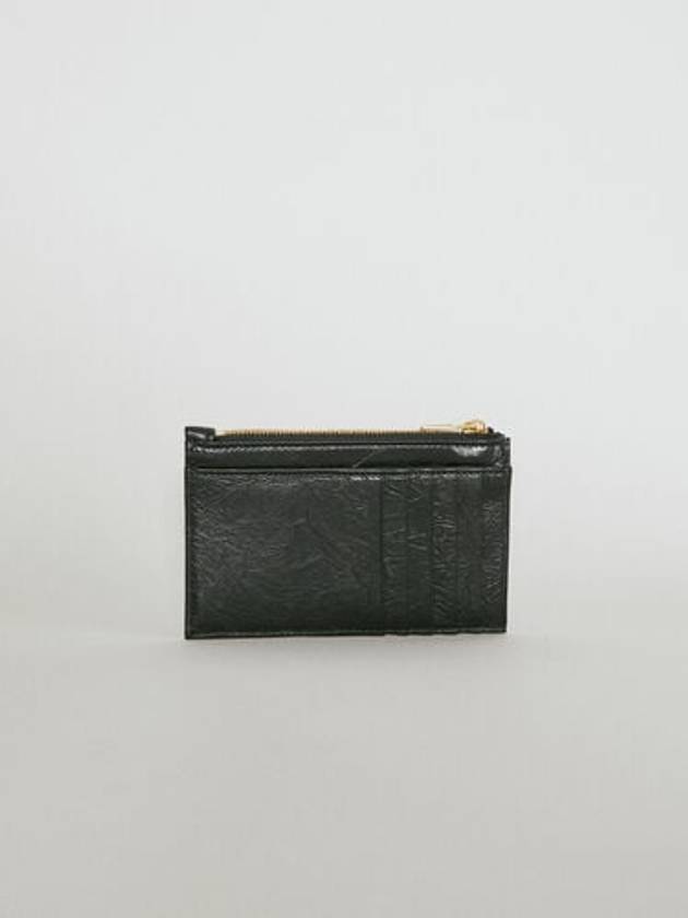 Crush Quilted Leather Long Coin Card Wallet Black - BALENCIAGA - BALAAN 4