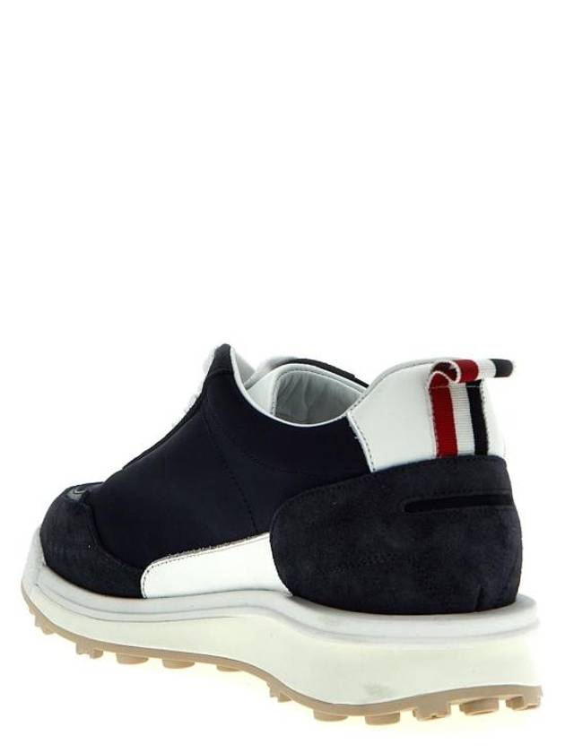 Eco Trainer Nylon Low Top Sneakers Blue - THOM BROWNE - BALAAN 4