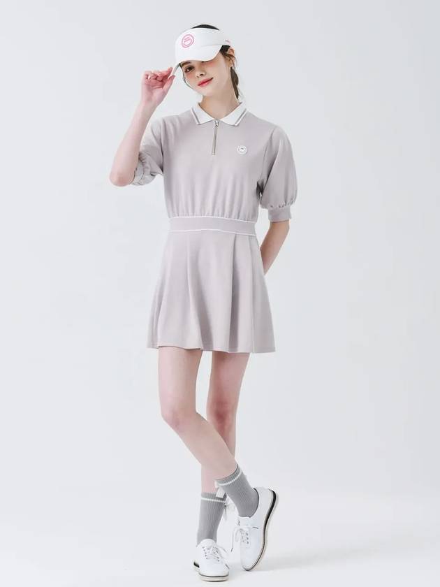 Volume sleeve golf dress BEIGE - MONBIRDIE GOLF - BALAAN 10