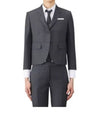 Women's Twill Slim Fit Single Breasted Wool Jacket Dark Gray - THOM BROWNE - BALAAN 2