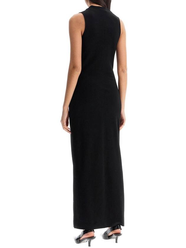 maxi dress in black wool with cowl neck sleeveless - TOTEME - BALAAN 3