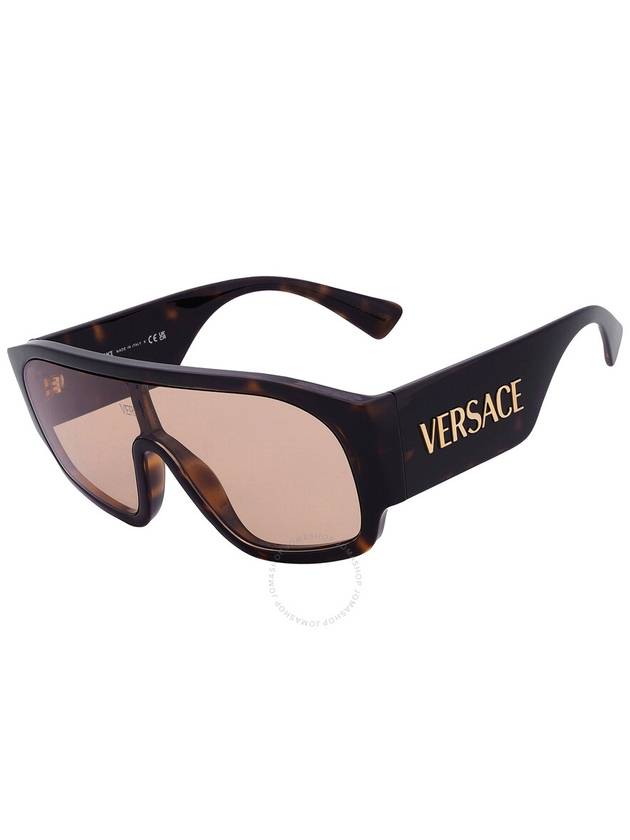 Versace Light Brown Shield Ladies Sunglasses VE4439 108/73 33 - VERSACE - BALAAN 3