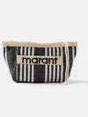 Embroidered Logo Pouch Bag Black - ISABEL MARANT - BALAAN 6