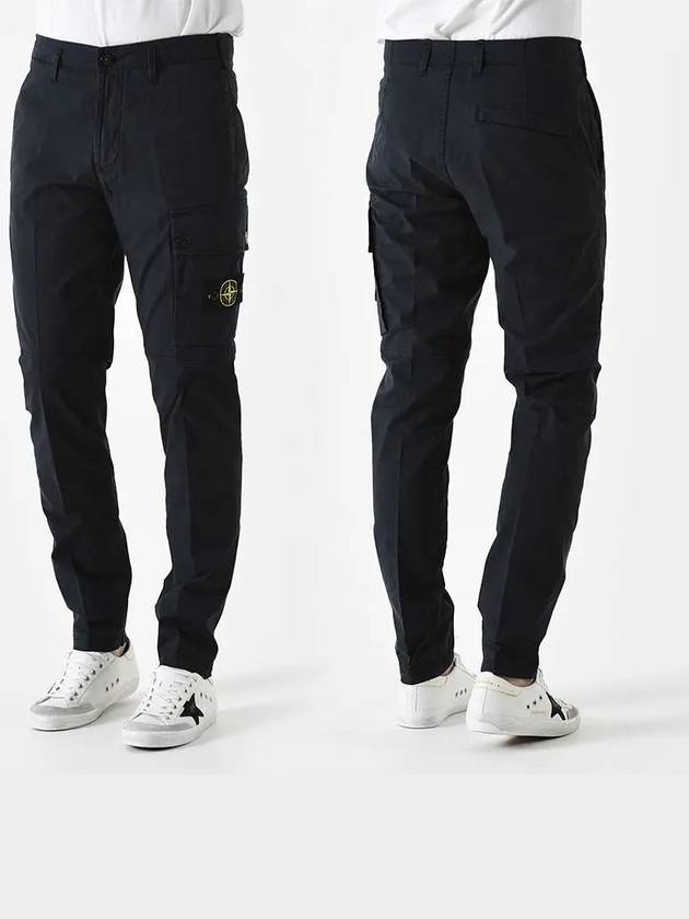 31410 Supima stretch cargo pants navy - STONE ISLAND - BALAAN 3