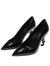 Women's Opium Patent Leather Pumps Heel Black - SAINT LAURENT - BALAAN 2