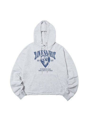 Destroyed Love Safely Hoodie Light Grey - ULKIN - BALAAN 1