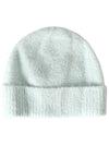 Cloudy Wool Alpaca Hair Knit Beanie Aquamarine Ivory - AMI - BALAAN 3