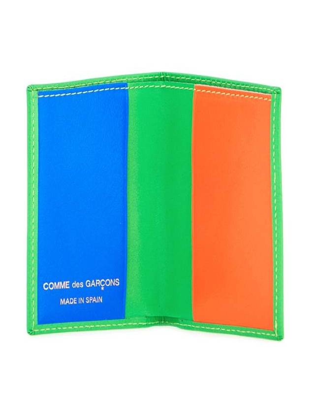 portafoglio compatto verde super fluo in pelle di capra - COMME DES GARCONS WALLET - BALAAN 2