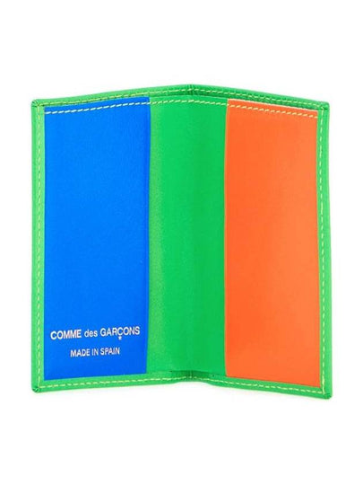 portafoglio compatto verde super fluo in pelle di capra - COMME DES GARCONS WALLET - BALAAN 2