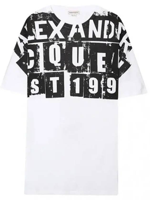 Punk Logo Overprint T Shirt Men s Short Sleeve Tee - ALEXANDER MCQUEEN - BALAAN 1