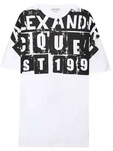 Punk logo overprint t shirt short sleeve tee - ALEXANDER MCQUEEN - BALAAN 1