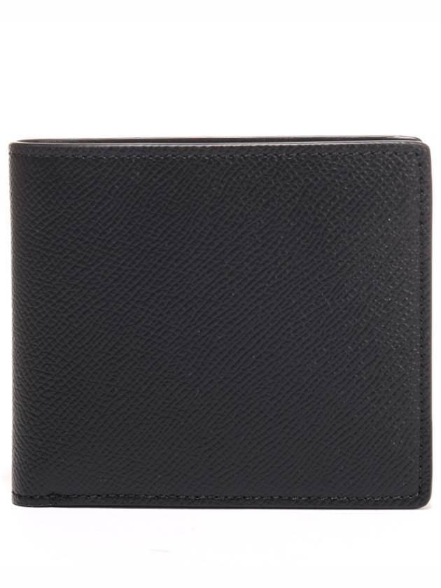 Stitched Bifold Leather Half Wallet Black - MAISON MARGIELA - BALAAN 3