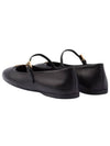 Nappa Leather Ballerinas Shoes Black - PRADA - BALAAN 4