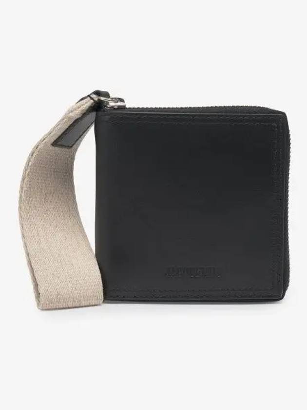 Le Carre Rond Geometric Christre Half Wallet Black - JACQUEMUS - BALAAN 2