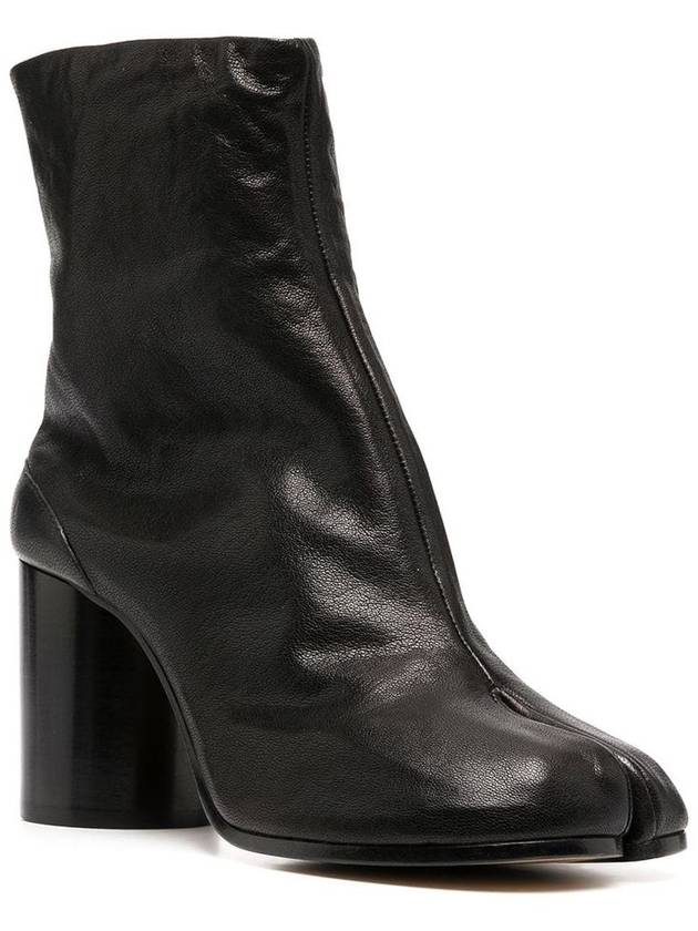 Tabi Ankle Leather Middle Boots Black - MAISON MARGIELA - BALAAN 3