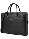 Logo Leather Brief Case Black - SAINT LAURENT - BALAAN 3