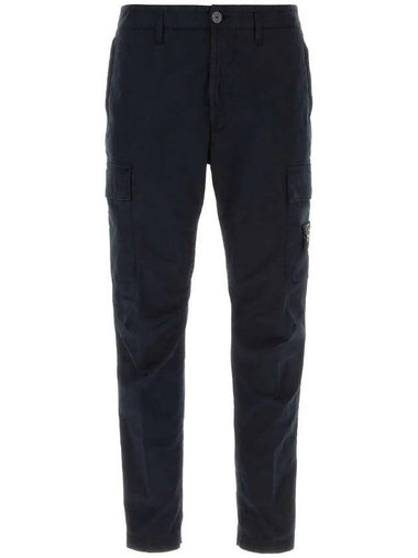 Compass Badge Gabardine Cargo Straight Pants Navy - STONE ISLAND - BALAAN 1