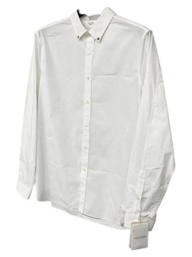 Rockstud Long Sleeve Shirt White - VALENTINO - BALAAN 4