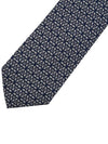 Ferragamo Men's Silk Jacquard Tie 35 0943 F NAVY AVORI 0768437 - SALVATORE FERRAGAMO - BALAAN 5