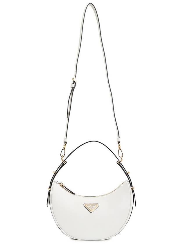 Arque Leather Shoulder Bag White - PRADA - BALAAN 8