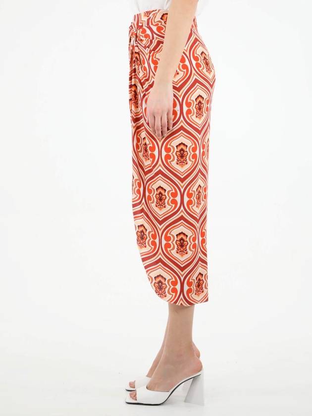 Women's Graphic Print H-Line Skirt Orange - ETRO - BALAAN 4