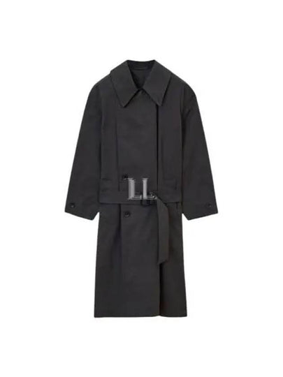 Tibetan Tumbled Cotton Trench Coat Dark Coffee - LEMAIRE - BALAAN 2