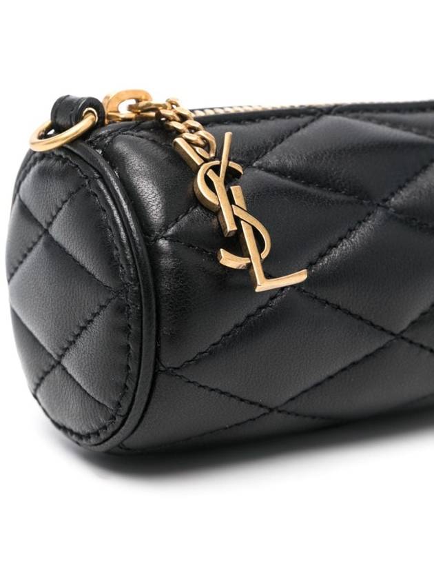 Micro Sade Tube Lambskin Shoulder Bag Black - SAINT LAURENT - BALAAN 3