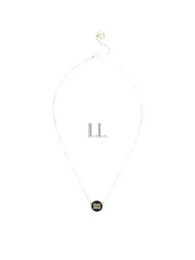 Logo Metal Necklace Black - MIU MIU - BALAAN 2