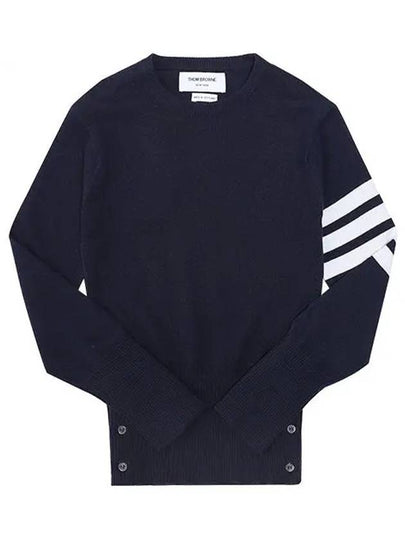 Women's 4 Bar Classic Cashmere Pullover Knit Top Navy - THOM BROWNE - BALAAN 2