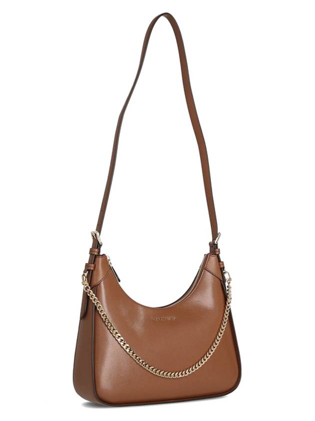 Wilma Chain Leather Shoulder Bag Brown - MICHAEL KORS - BALAAN 3