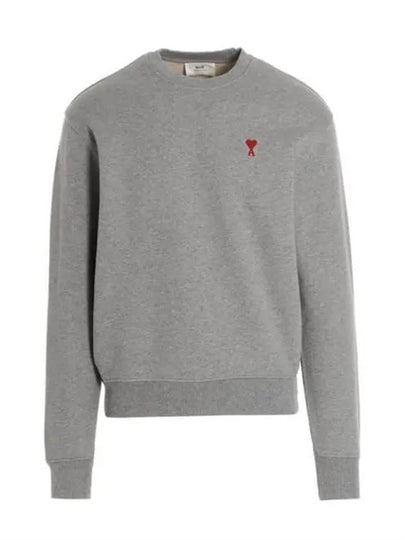 Small Heart Logo Sweatshirt Grey - AMI - BALAAN 2