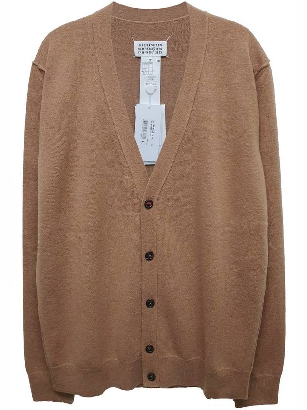 Stitched Cashmere Cardigan Camel - MAISON MARGIELA - BALAAN 1