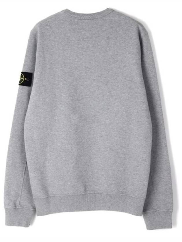 Brushed Cotton Fleece Garment Dyed Crewneck Sweatshirt Melange Grey - STONE ISLAND - BALAAN 3