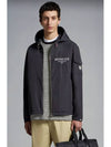 Granero Logo Hooded Jacket Black - MONCLER - BALAAN 2