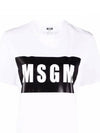 Box Logo Short Sleeve T-Shirt White - MSGM - BALAAN 7